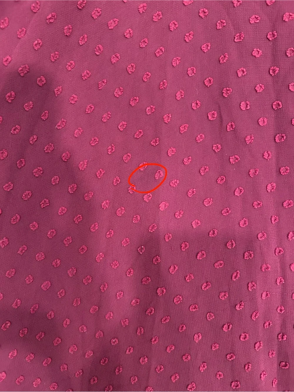 Mia Joy Joyfolie Burgundy Swiss Dot Ruffle Dress Size 12 - Picture 9 of 9